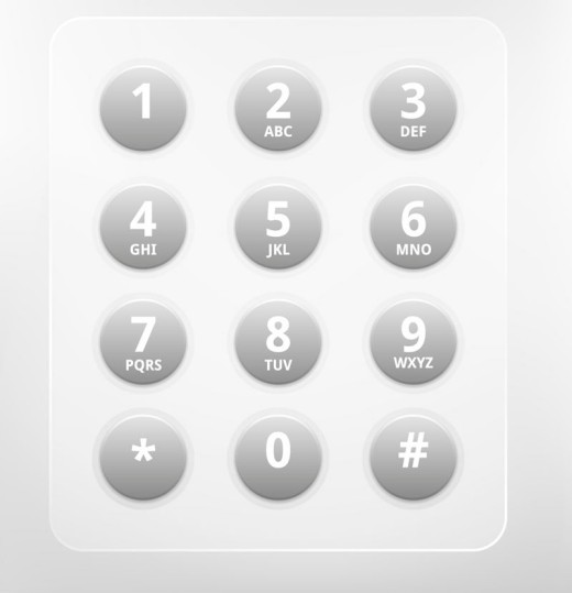 圆形电话键数字设计矢量素材普贤居素材网精选