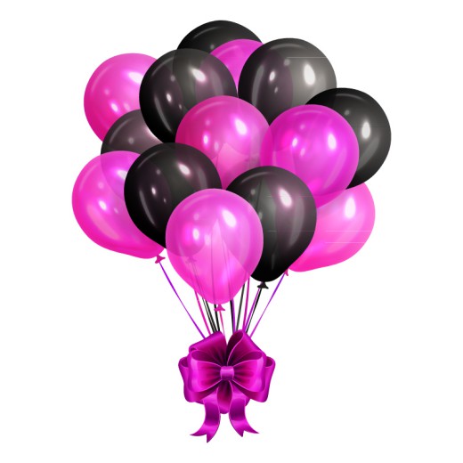 精美紫色和黑色气球束矢量素材16素材网精选