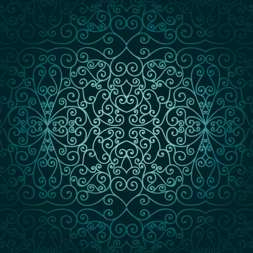 精美阿拉伯式花纹背景矢量素材16图