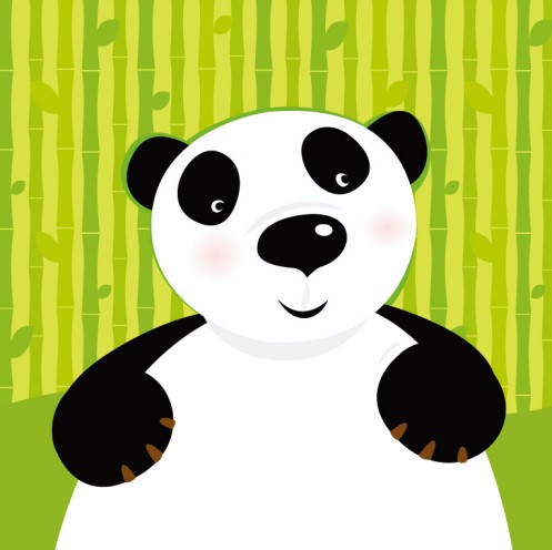 可爱憨厚熊猫矢量素材素材中国网精