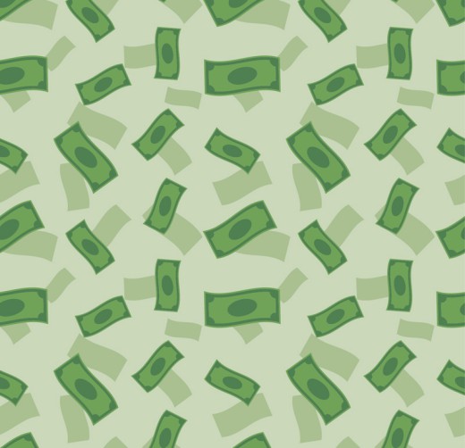 绿色纸币无缝背景矢量素材16素材网