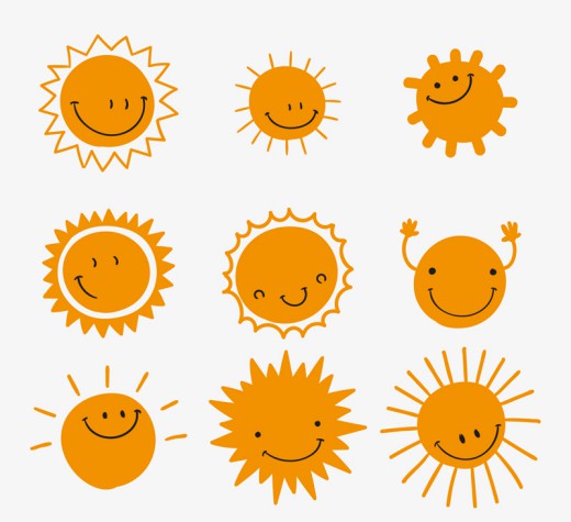 9款微笑太阳设计矢量图16图库网精选