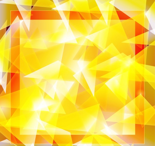 黄色三角形叠影背景矢量素材16素材网精选