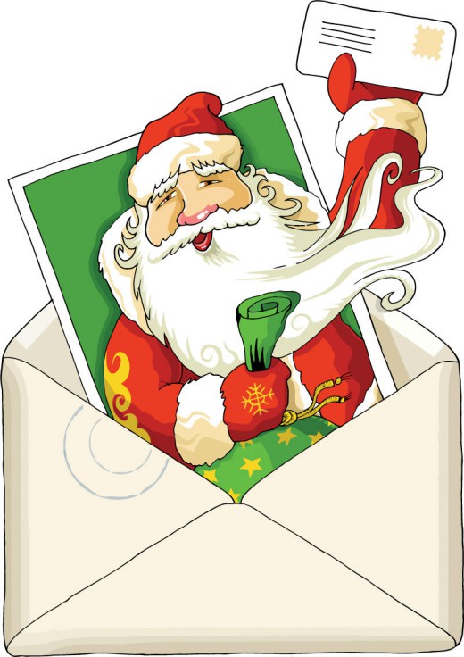 创意信封里的圣诞老人矢量图素材中国网精选