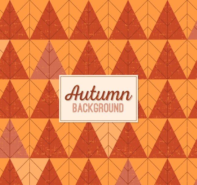 创意秋季树形花纹背景矢量素材16素材网精选