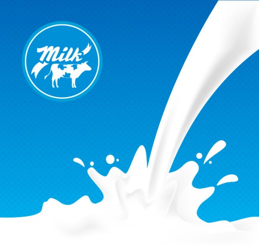 飞溅的新鲜牛奶矢量素材16素材网精