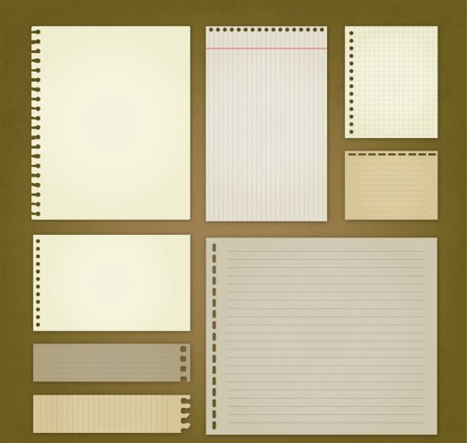 8款活页纸张设计矢量素材素材中国