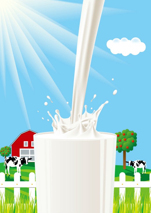 新鲜牛奶海报设计矢量素材16设计网