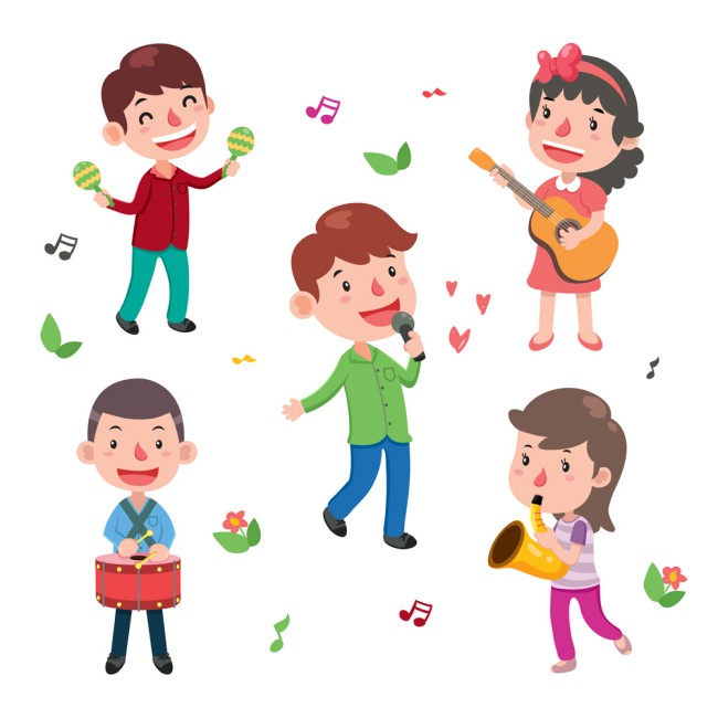 5款卡通音乐儿童矢量素材素材中国网精选