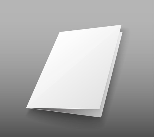 空白两折页卡片矢量素材16设计网精选