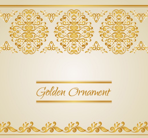 金色花纹卡片矢量素材16设计网精选