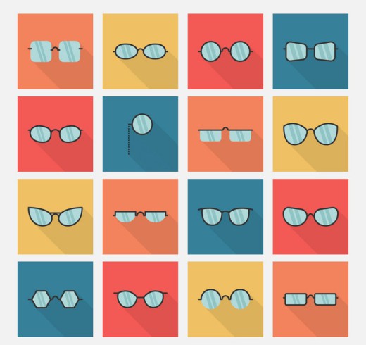 16款创意眼镜设计矢量素材16图库网精选