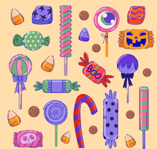 26款彩绘糖果设计矢量素材16图库网精选