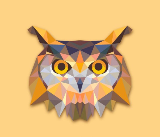 创意猫头鹰头像矢量素材16图库网精
