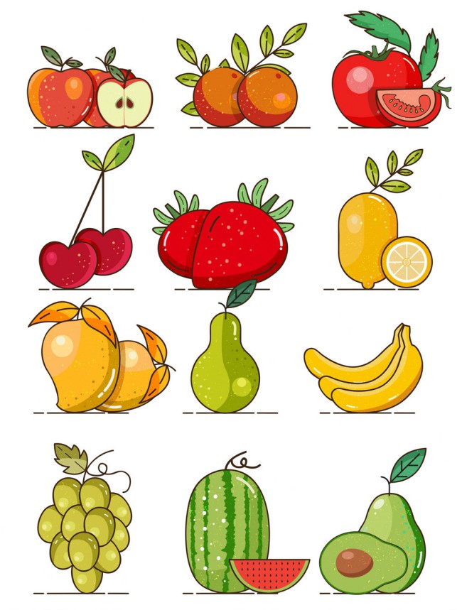 12款创意水果设计矢量素材16图库网精选