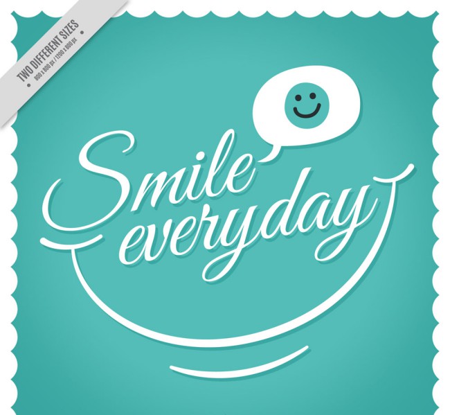 创意微笑每一天艺术字矢量图素材中国网精选