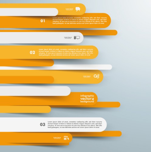 橘色纸带商务信息图矢量素材16设计网精选