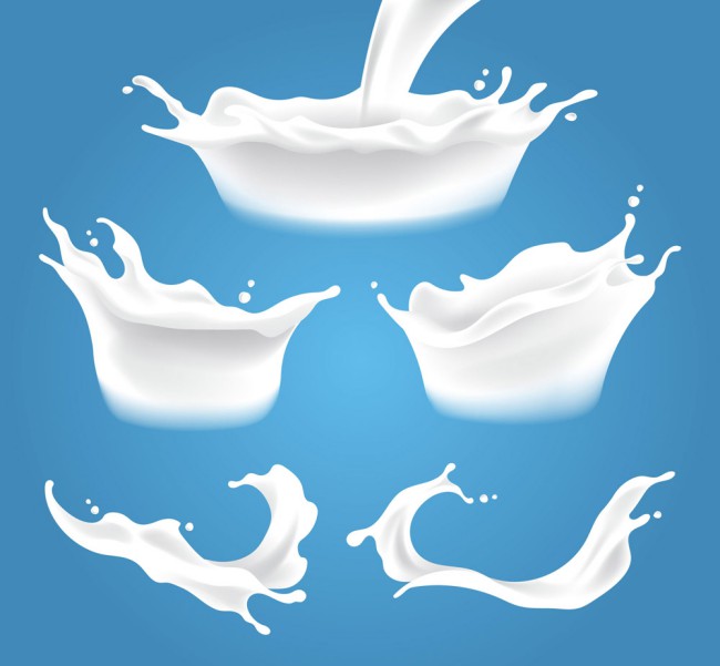 5款动感液态牛奶设计矢量素材16图库网精选