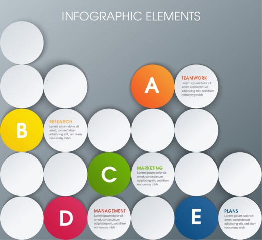 创意圆形商务信息图矢量素材16素材网精选