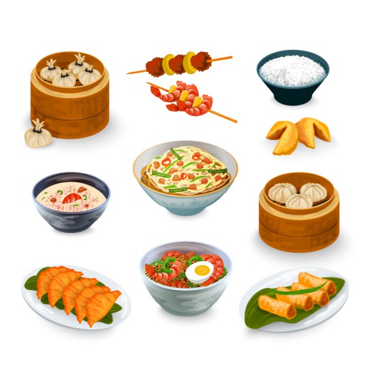 10款美味食物设计矢量素材素材中国