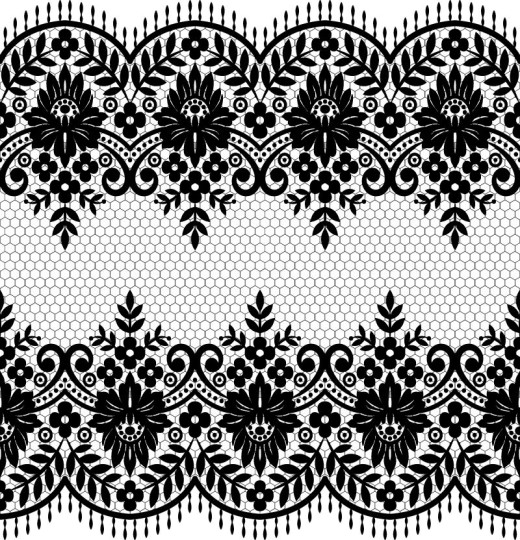 黑色对称花纹背景矢量素材16设计网精选