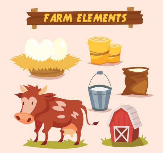 6款创意农场产品元素矢量素材16图