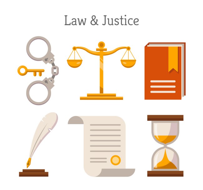 6款创意法律元素矢量素材16图库网精选