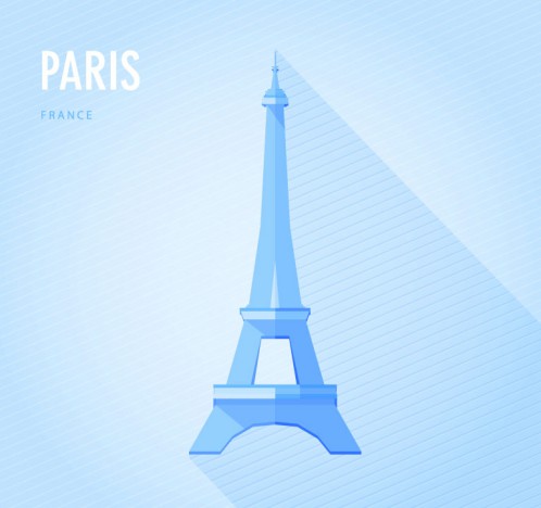 质感巴黎铁塔背景矢量素材普贤居素