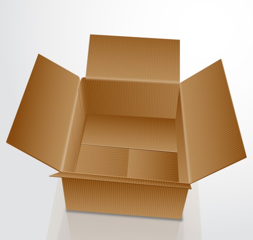 敞开的纸箱矢量素材素材天下精选