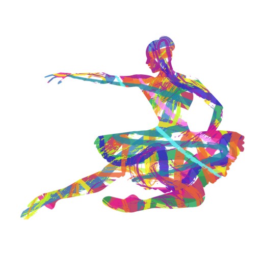 抽象芭蕾舞女郎矢量图16设计网精选