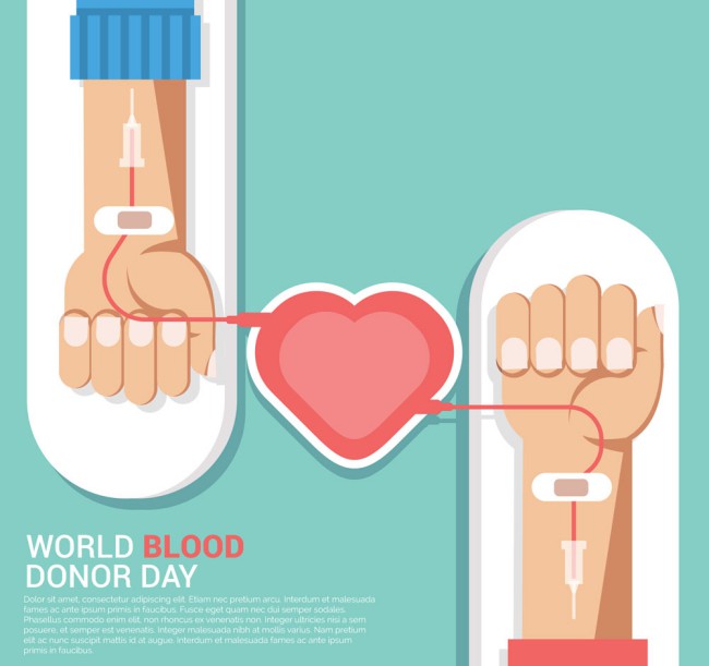 创意世界献血者日手臂矢量素材16素材网精选