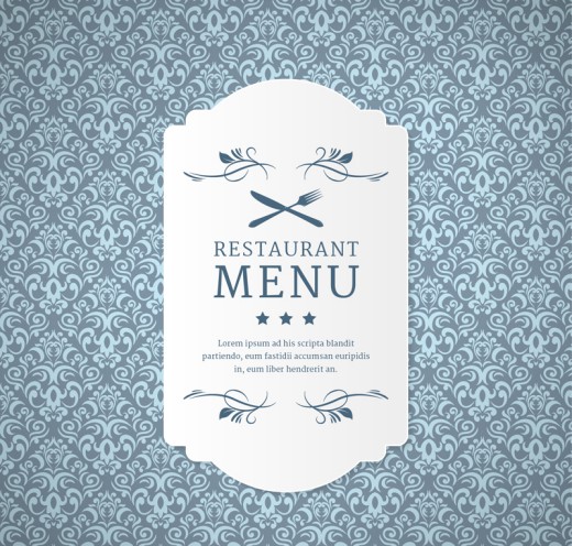 创意花纹餐厅菜单矢量素材16图库网精选