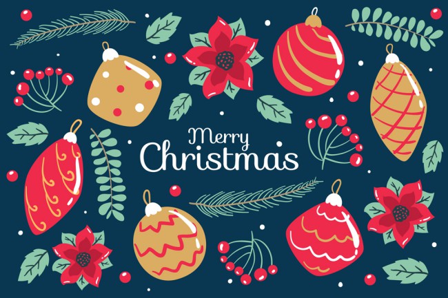 彩色圣诞节元素贺卡设计矢量素材16图库网精选