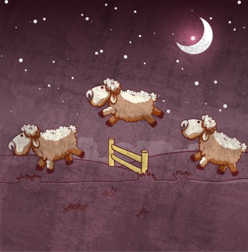 卡通跨栏绵羊背景矢量素材16设计网精选