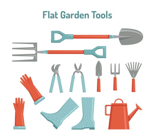 10款彩色花园工具矢量素材16图库网精选