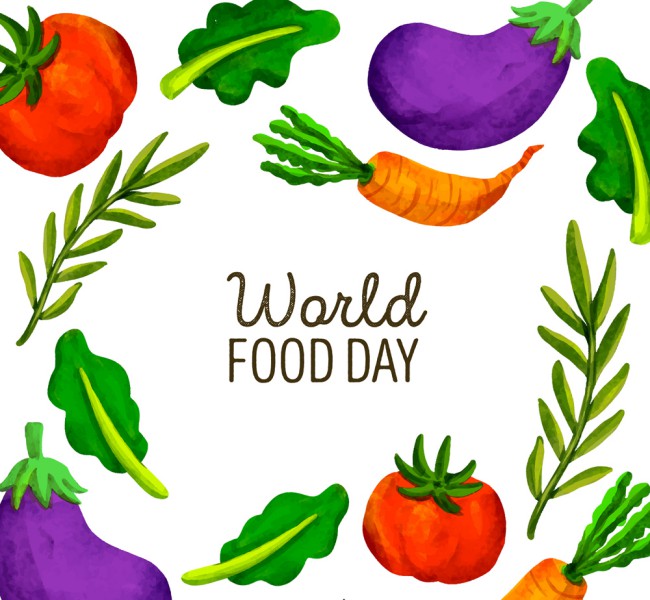 彩绘世界粮食日蔬菜矢量素材普贤居素材网精选