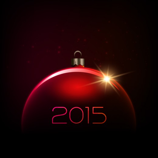 2015红色圣诞吊球矢量素材16图库网精选