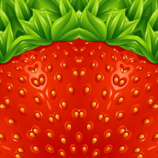 夏季草莓背景矢量素材普贤居素材网精选