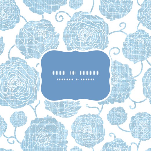 蓝色花卉标签背景矢量素材16设计网