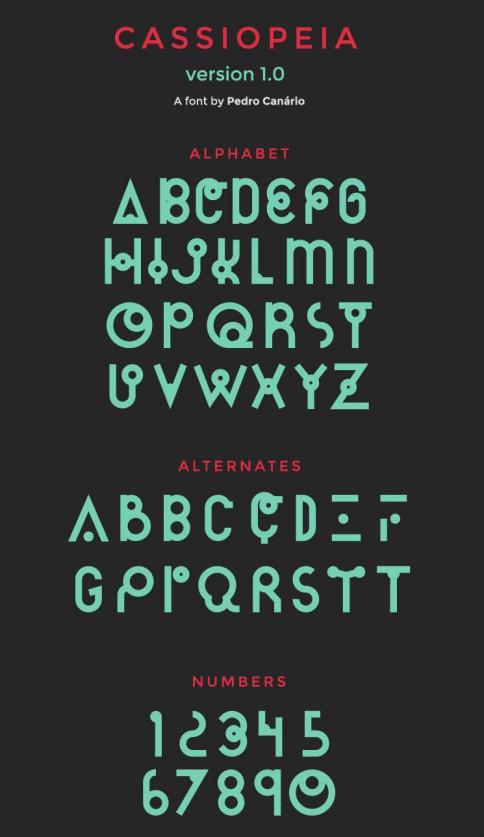 仙后座艺术字母设计矢量素材16设计