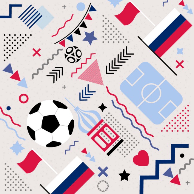 抽象足球元素无缝背景矢量素材16设计网精选