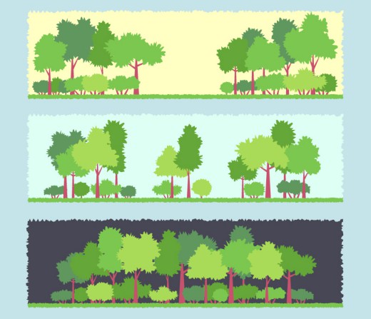 3款绿色树木banner矢量素材16设计网精选