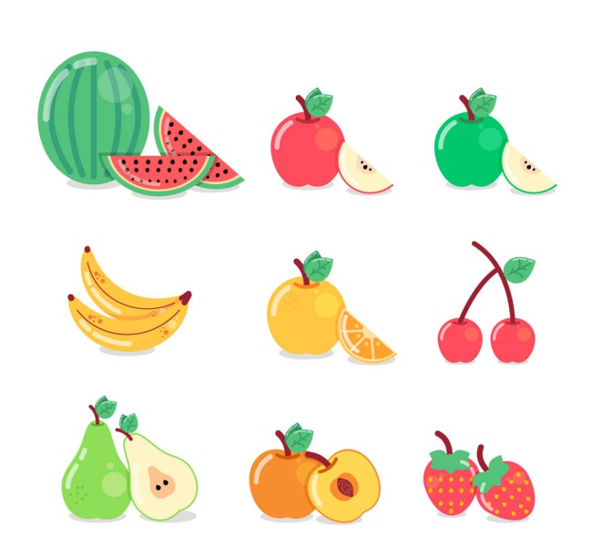 9款美味夏日水果设计矢量素材16素材网精选