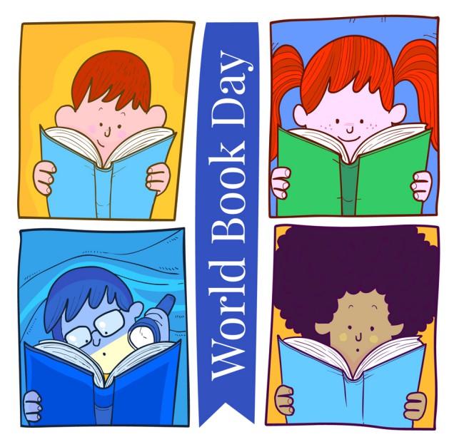 4款创意世界图书日儿童矢量素材16图库网精选