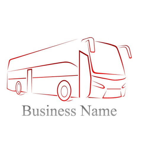 简洁线条巴士业务标志矢量素材16素