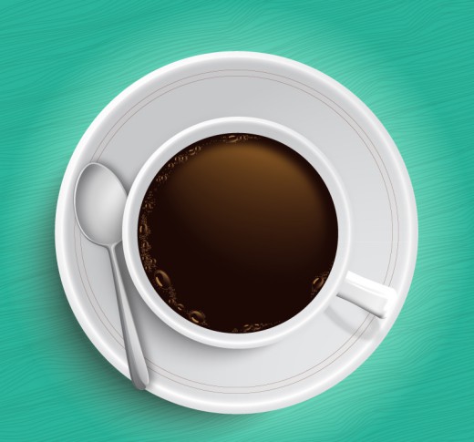 美味咖啡俯视图矢量素材16设计网精选