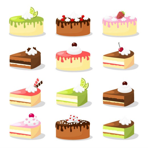 12款美味蛋糕矢量素材16设计网精选