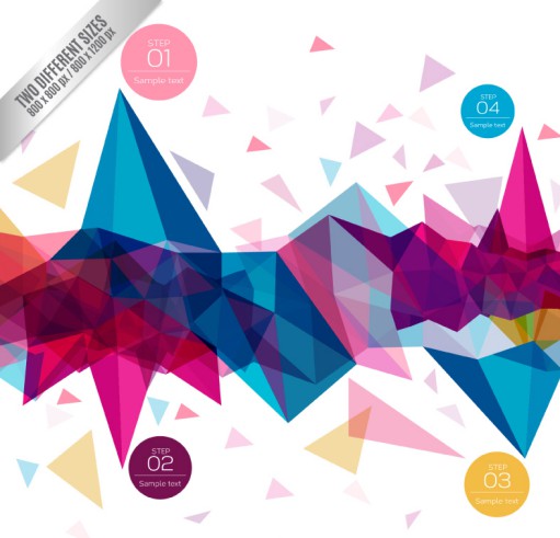彩色几何形商务信息图矢量素材16设计网精选