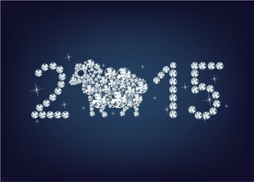 2015年钻石绵羊艺术字矢量素材16素