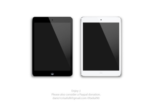 黑白苹果ipadmini设计矢量素材16图